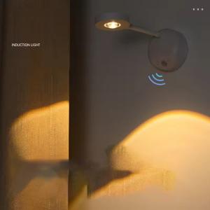 Three Color Adjustable LED Motion Sensor Spotlight Remote Control Motion Sensor