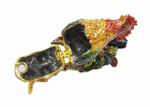 Pretty Cock metal jewelry box Rooster enamel treasure trinket box