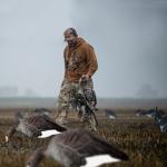 OEM Plastic Lifelike PP Silhouette Specklebelly Goose Decoys Anti Reflective for