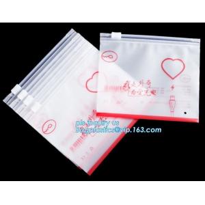LDPE PP PVC FOIL plastic slider zip Zip lockk clothing packaging bag with zipper