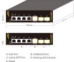 Unmanaged Industrial 4-port 10/100/1000T UPoE (60W high Power) + 2-port 1000X