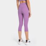 10 Colors High Waist Hip Lifting Pocket Yoga Sports Pants Nylon Nude Athletic