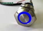 High Head Push Button Switch LED Illuminated , Aluminum Stainless Steel Push