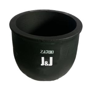 China Low Slag Adherence Round Crucible , Conventional Circular Refractory Graphite Crucible factory