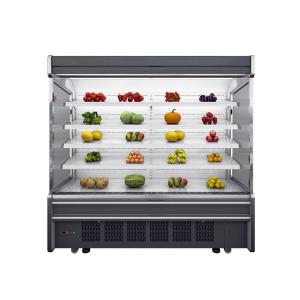 Refrigerated Multideck Cabinets 3m Open Fruit Display Fridge With Night Blind