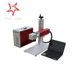 Wooden Craft Mini Fiber Laser Engraver , Red Portable Laser Marking Machine