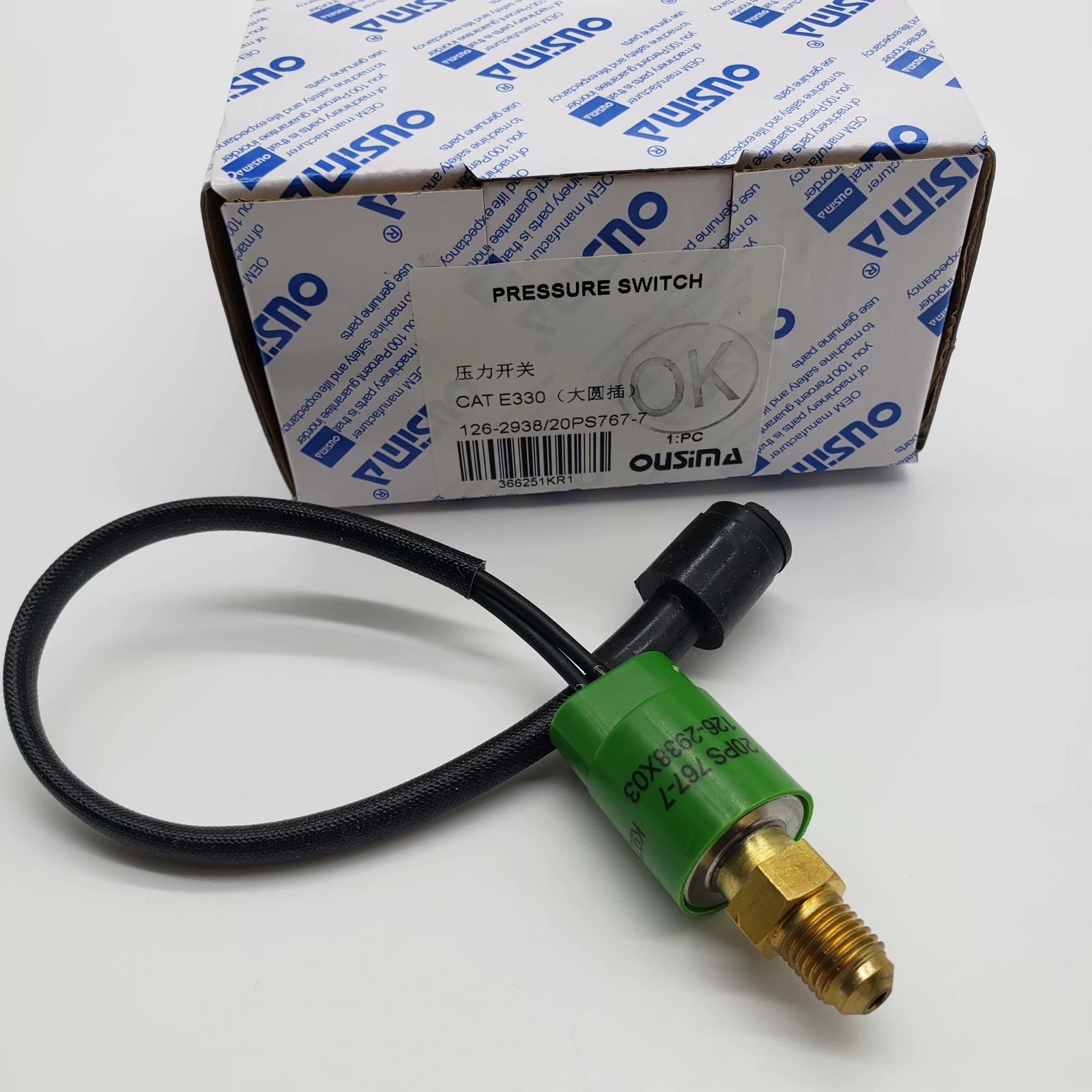 OUSIMA 126-2938 20PS767-7 Pressure Switch With Big Circle Plug For e330 Excavator