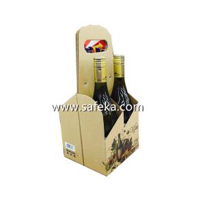 China Walmart Cardboard 4 bottles Wine Display Boxes factory