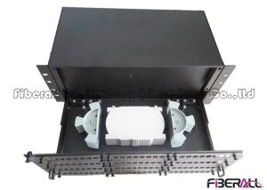 China Large Capacity Rack Mounted Fiber Optic Patch Panel 96 To 144 Fiber Terminal Box factory