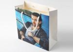 Kraft Paper Coloured Paper Bags With Glossy Lamination , White Personalised