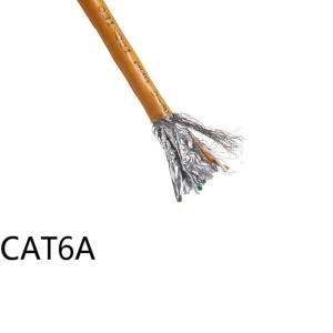 China Al Foil 0.58mm Conductor HDPE Insulation Cat6A FTP Cable factory