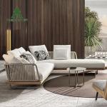 Woven Outdoor Tuft Rope Sofa Thick Cushion Villa Patio Backyard Garden Furniture