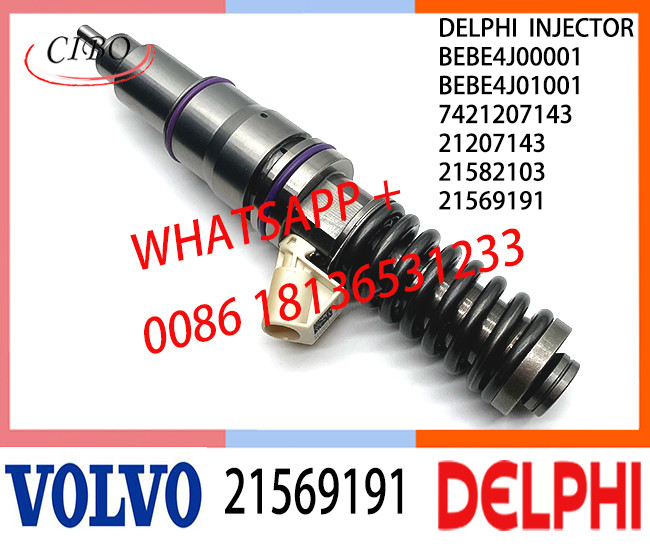 Fuel Diesel Injector 21569191 BEBE4J00001 BEBE4J01001 21207143 21582103 7421207143 E3.18 for VOL MD11 EURO 5 HIGH POWE