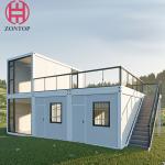 Zontop China Two Storey Two Bedroom Prefabricated Home Shipping 40ft Luxury