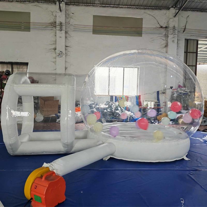 factory wholesale price bubble house with balloons Wedding Party bouncy double bubble house