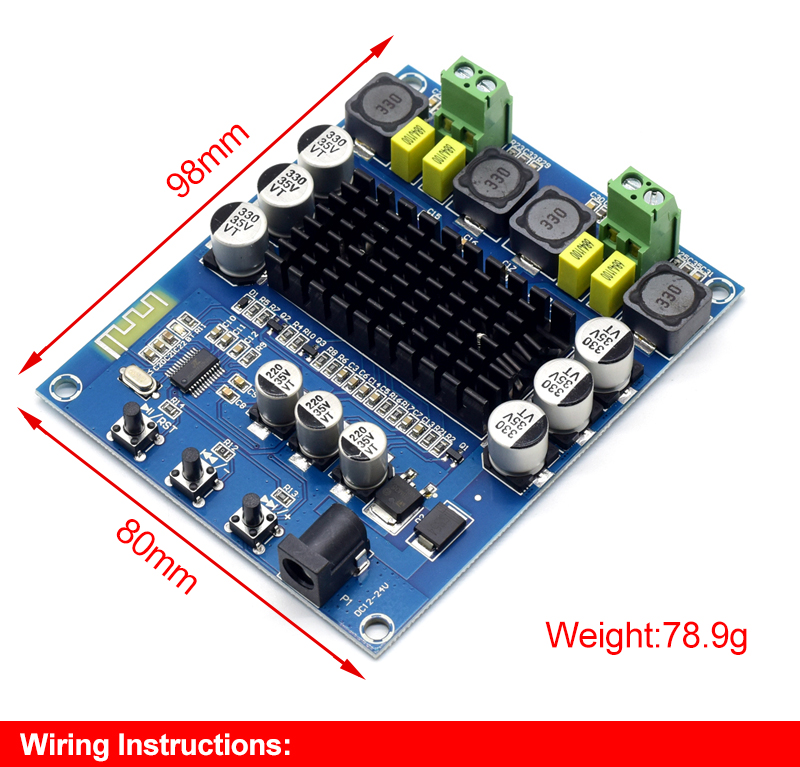 2*50W Wireless Digital Power Amplifier Board for DIY Speaker Amplification TPA3116D2