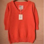 Ladies V Neck Sweaters Long Sweater Fashion And Casual Keep Warm Autumn Cream