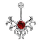 Red Crystals 316 Surgical Steel Body Piercings Jewellery Hypoallergenic