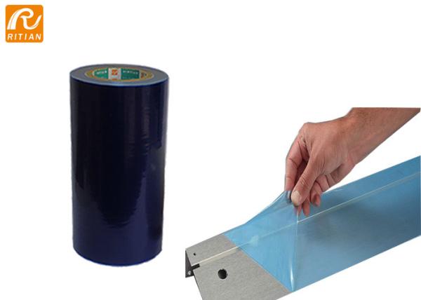 Transparent Blue Protective Film , Metal Sheet PE Protective Film 50 um