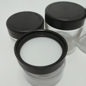 China Child Resistant Caps CBD Herbs Packaging Clear Glass Jar on sale