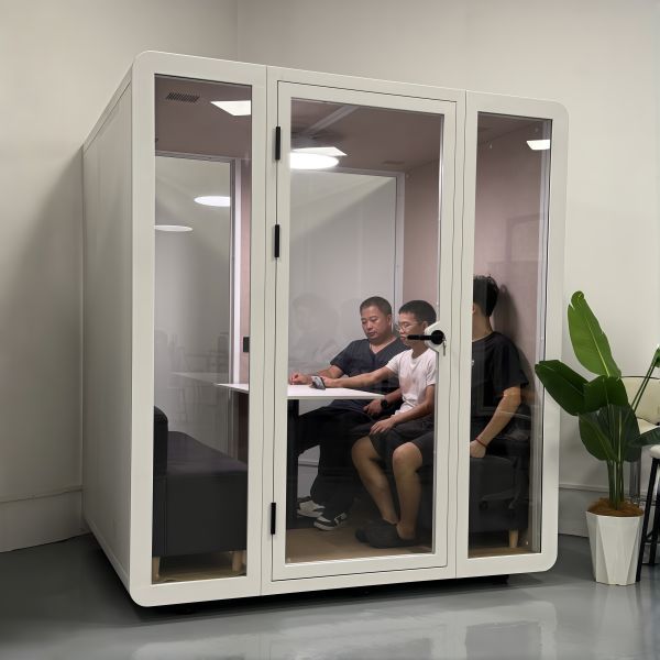 4 Person STC35dB Soundproof Meeting Pod with Fast Installation and Movable Office Booth Pod