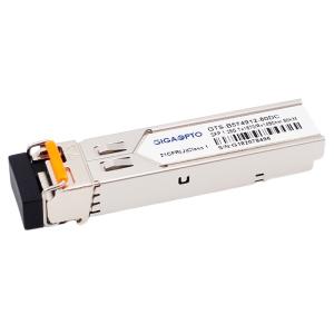 China 1000BASE BX 1.25G BiDi SFP Transceiver TX1570nm RX1490nm 80km LC SMF DOM factory