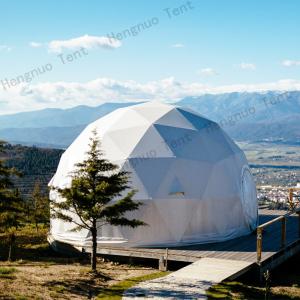 China Waterproof Clear Window Geodesic Dome Tent Camping Zipper Door factory
