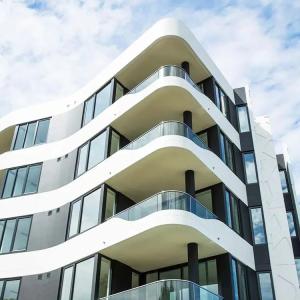 China Laminated Glass Curtain Wall Office Building Thermal Insulation Sound Insulation Curved Curtain Wall Systems Concrete Curtain Wall Glass factory