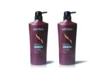 520ml Dark Purple HDPE Cosmetic Bottles With Plastic Pumps Hot Stamping