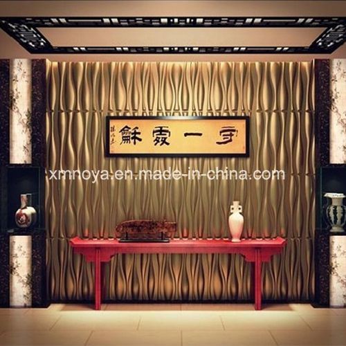 Interior MDF Acoustic Textured 3D PVC Wall Panel for Decoration