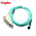 Flat / Round Fiber Optic Patch Cables , MPO / MTP 12 core Ribbon Fiber Cable