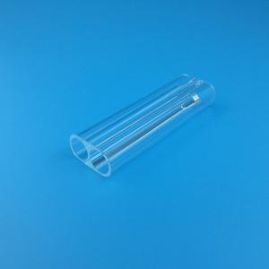 China Clear Laser Spare Parts Circular Double Holes Quartz Laser Glass Tubes factory