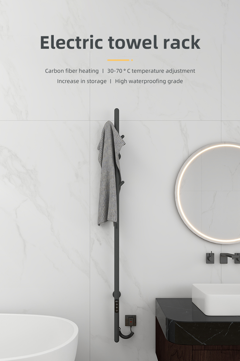 Electric Bathroom Towel Warmer Rack Fashionable Style for Wall Mounting