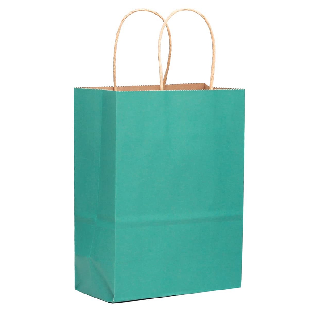 CMYK 4 Color Offset Printing Kraft Paper Bags With Handle For Business Gravure Printing