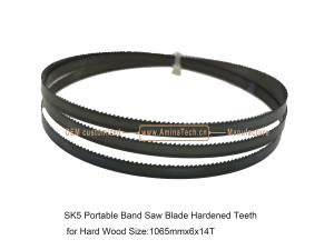 China SK5 Portable Band Saw Blade Hardened Teeth for Hard Wood Size:1065mmx6x14T factory