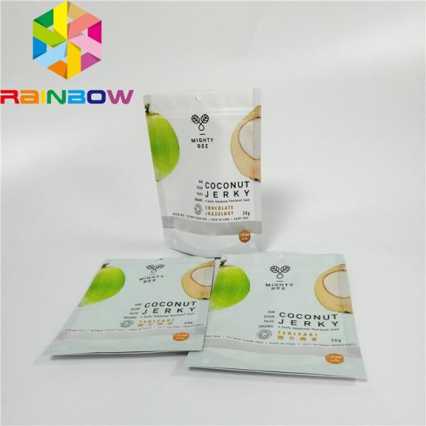 Biodegradable PLA Clear Window Stand Up Pouch 100g 250g 500g For Cashew Peanut Snack
