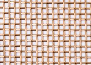 China ISO9000 Red Decorative Woven Wire Mesh 1.8mm Thick 3.36kg/M2 factory