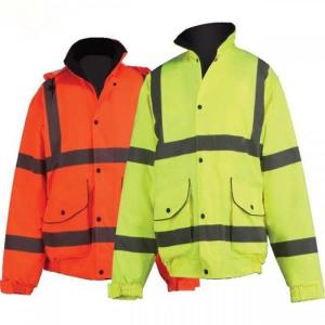 China Breathable High Visibility Reflective Jacket Fleece Lined Collar Qulited Lining factory