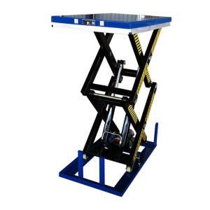 China 1 Ton 1300mmx820mm Hydraulic Double Scissor Lift Table Cart 70.08in factory