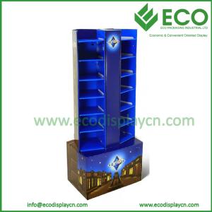 China Easy Assemble Floding Cardboard Floor Display Shelves, Supermarket Floor Display Stands factory