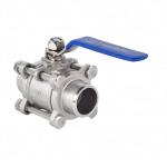 304 stainless steel three-piece welded ball valve Q61F-16P full diameter butt