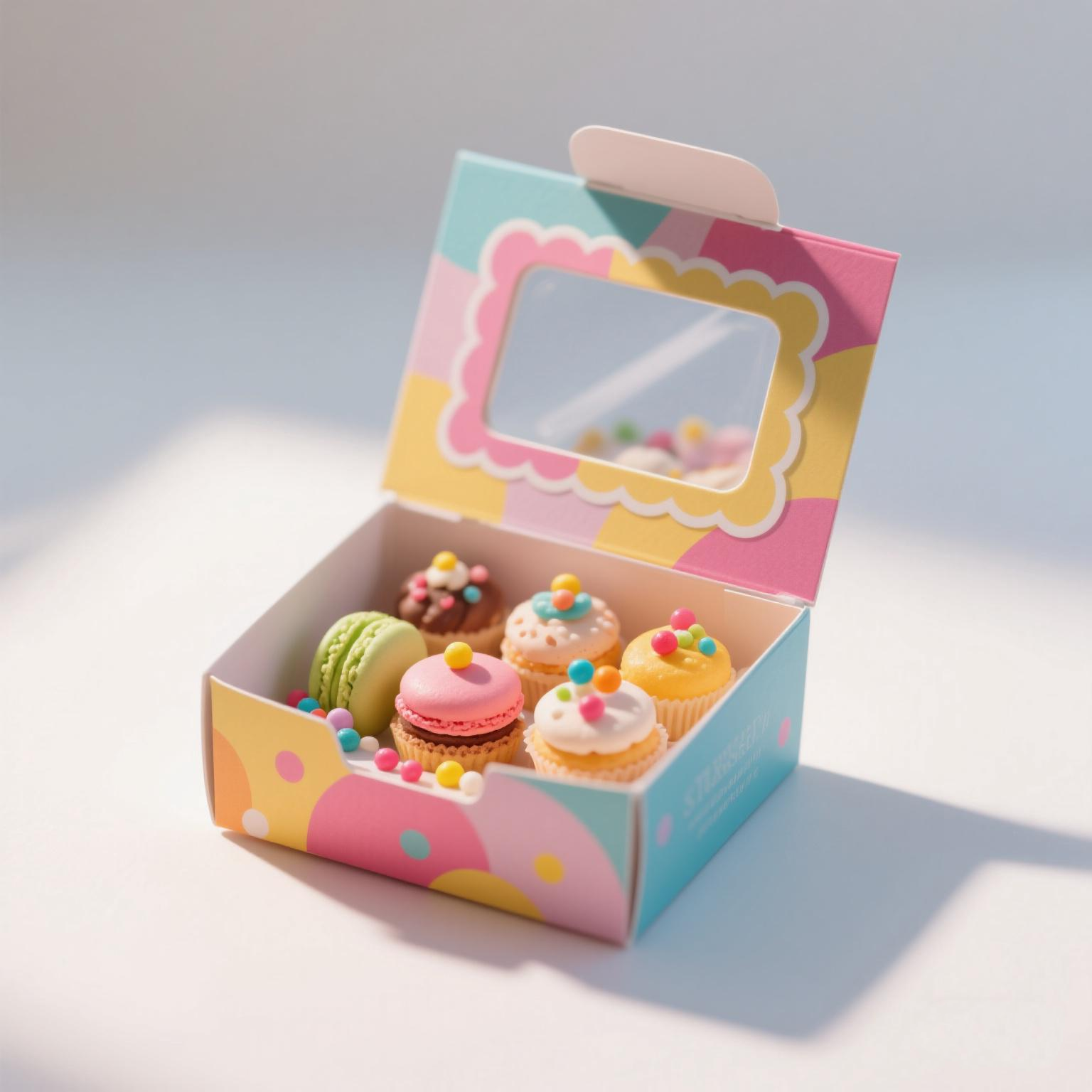 Custom Color Box Carton Box Packaging for Cakes Desserts Corrugated Bakery