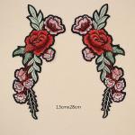 Colourful Floral Embroidered Applique Patches , Polyester Sew On Flower