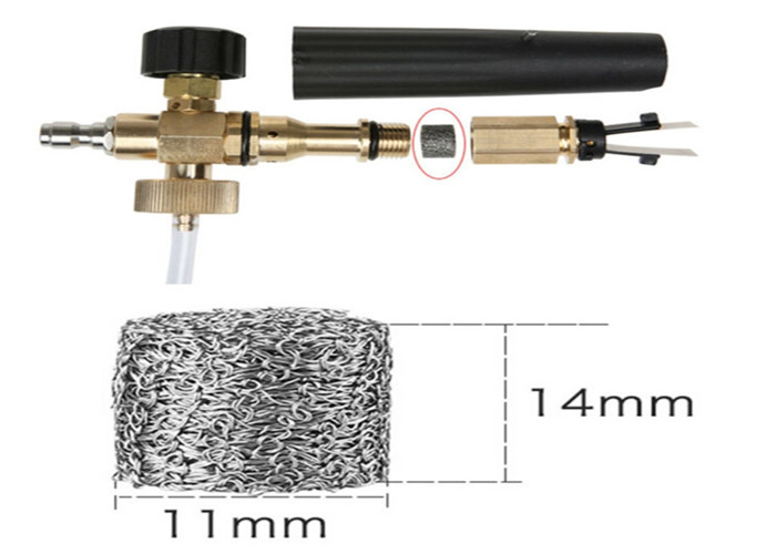 14*10mm 14*5mm Compressed Knitted Wire Mesh 1.1mm Snow Foam Lance Mesh Filter