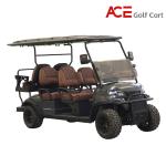 6 Seat Motorized Golf Cart With Artificial Leather Seats PP Hard Plastic Body