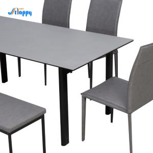 China 1650mm Ceramic Rectangular Dining Table Long Lasting For Family Use DT-996-165 factory