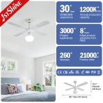 CCC ROHS White Metal Blade Ceiling Fan 40 Inches Classic 6 Speed Choice