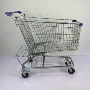 China 240L Powder Coated Grocery Shopping Trolley Carbon Steel Q195 Retail Shopping Trolley factory