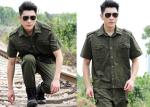 Army Green Military Officer Dress Uniforms Comfortable Cuffs With Metal Buttons