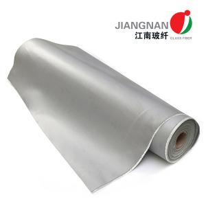 China 0.45mm 260℃ Heat Protection Fiberglass Fabric With Silicone Glue One Side factory